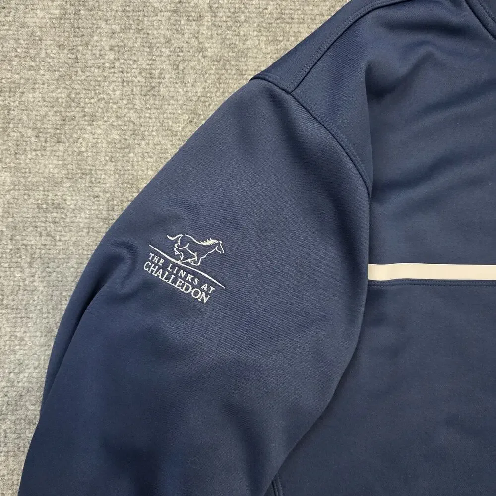 Nike Golf Pullover Mens XL Blue Tour Performance 1/4 Zip The Links at Challedon